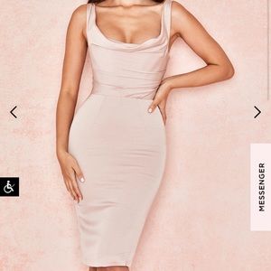 House of CB Draped Corset MIDI Dress New